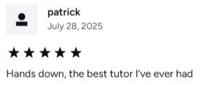 Teacher Brian 5 star Review