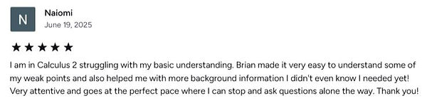 Teacher Brian 5 star Review