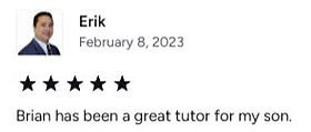 Teacher Brian 5 star Review