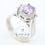 Thumbnail: Reversible Ring, Oval Cut Sapphire and Amethyst 2 Band Ring, Two in a One Ring