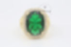 Miniaturbild: Handmade Emerald Sterling Silver Gold Ring, Ottoman Hurrem Design
