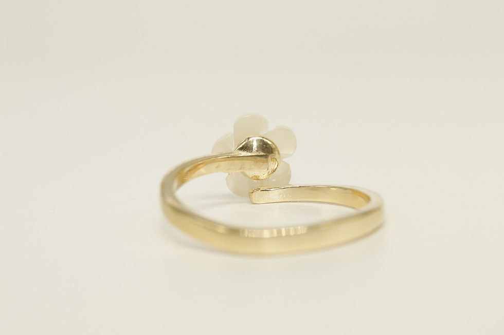 Thumbnail: Flower Adjustable Silver Ring