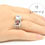 Thumbnail: Square Cut Ruby and Diamond Sterling Silver Ring, Handmade Jewelry