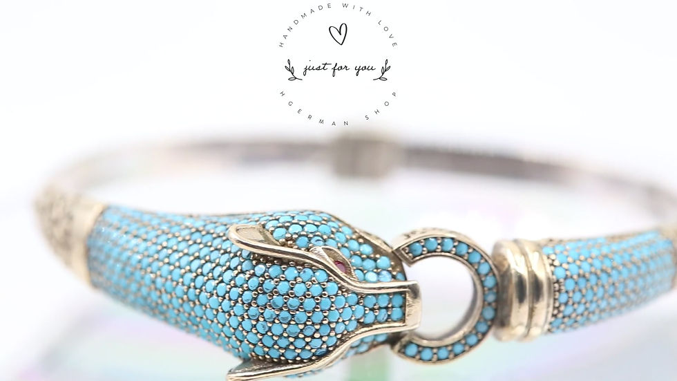 Thumbnail: Jaguar Panther Leopard Cubic Zircon Bracelet, Sterling Silver Bracelet