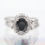 Thumbnail: Reversible Ring, Oval Cut Onyx and White Topaz 2 Band Ring, Handmade Jewelry