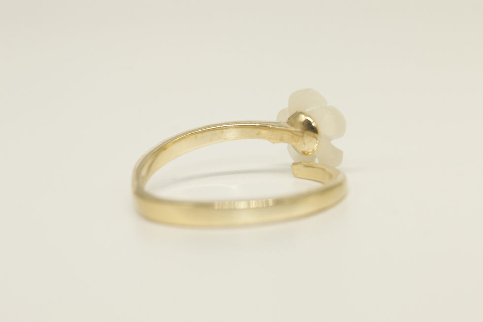 Thumbnail: Flower Adjustable Silver Ring