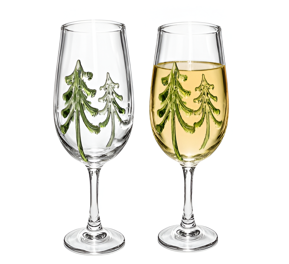 Pine Tree Wine Glass – Set of 2