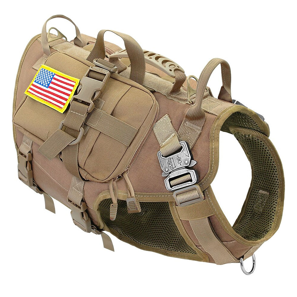 Miniatura: Tactical K9 Dog Harness/ Vest for Med/ Lg Dogs /Training, Hiking with Pouches