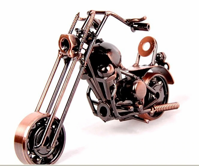 Miniaturbild: VILEAD Handmade Vintage  Motorcycle  Figurine /14 cm