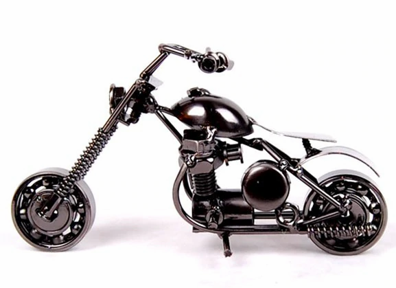 Miniaturbild: VILEAD Handmade Vintage  Motorcycle  Figurine /14 cm