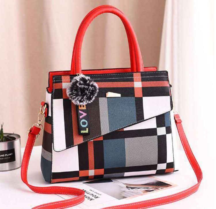 Küçük resim: Patchwork Casual Large Shoulder Handbag