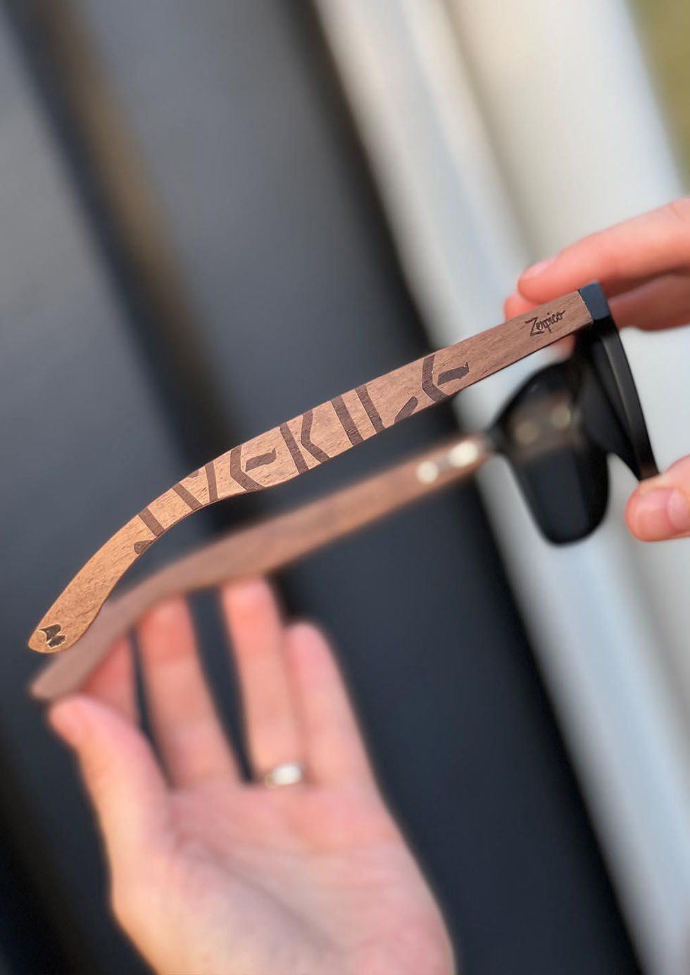 Miniature : Eyewood | Engraved Wooden Sunglasses - Viking Runes