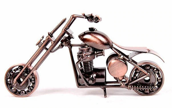 Miniaturbild: VILEAD Handmade Vintage  Motorcycle  Figurine /14 cm
