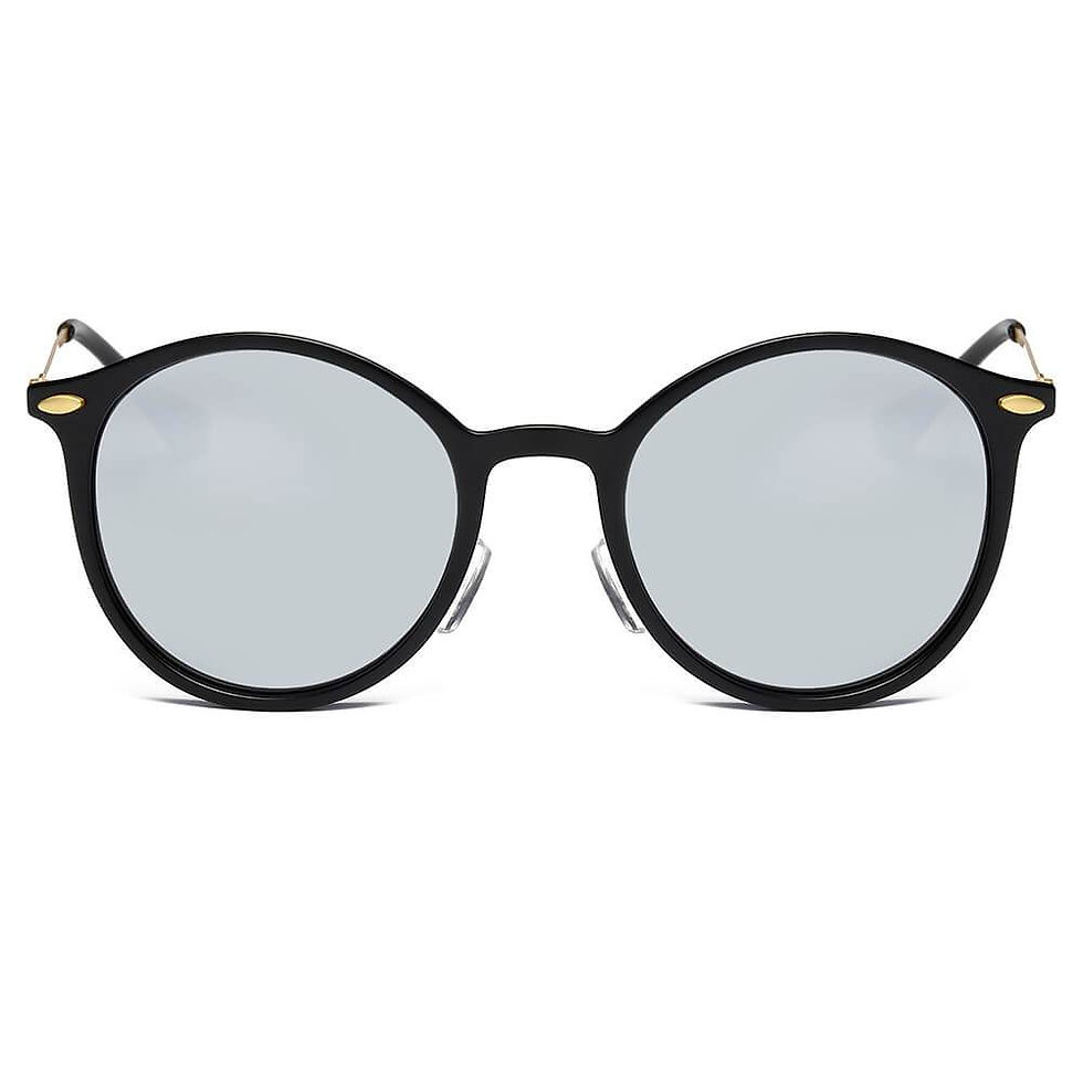 Miniatura: DEWITT | Retro Horn Rimmed Keyhole Bridge Round Sunglasses Circle