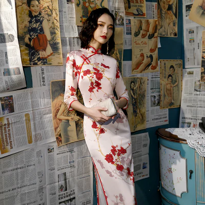 Miniatura: SHENG COCO Hot Sale Pink Red  Plum Chinese Long Evening Dress/Plus Sizes  to 4XL