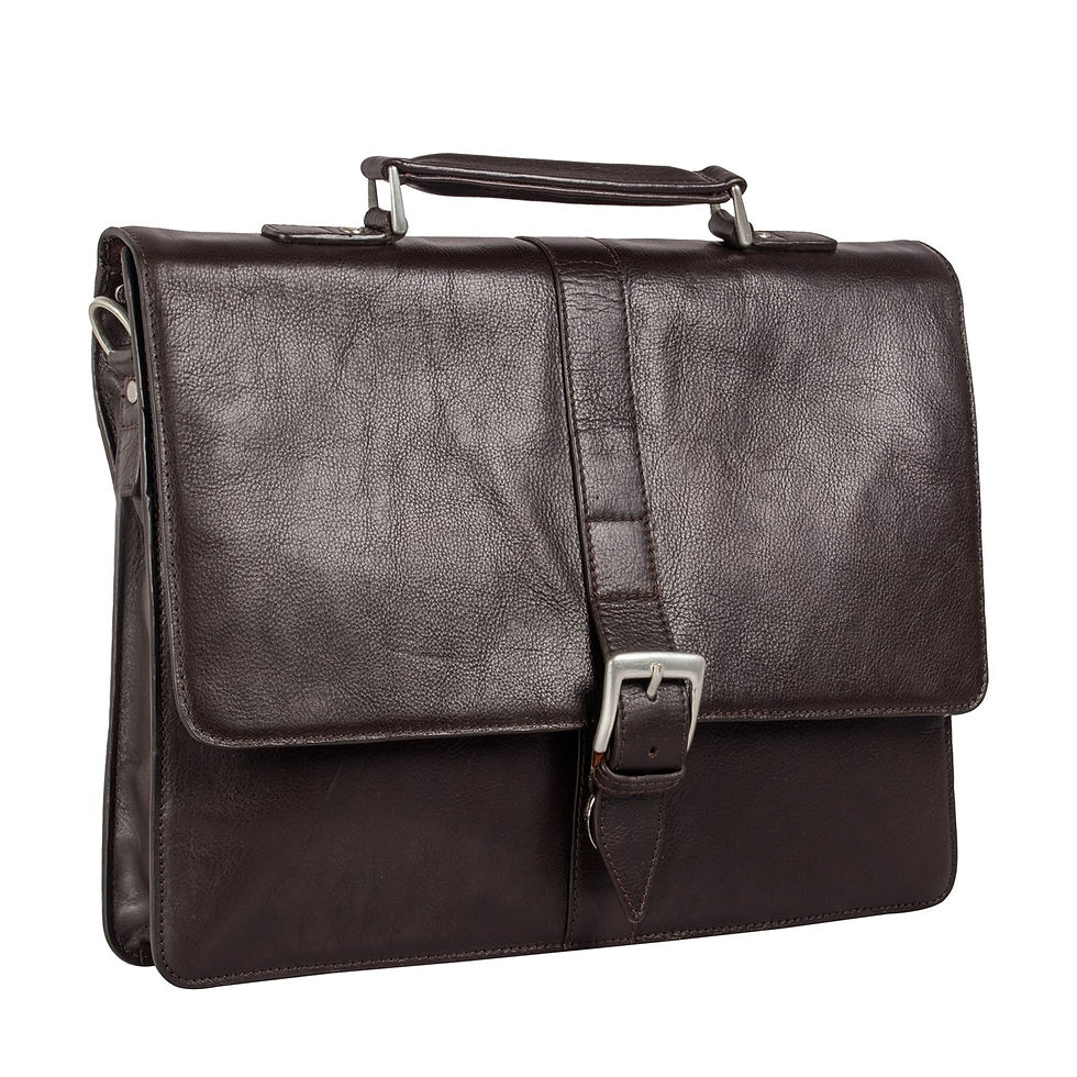 Miniature : Hudson Men's Large Leather Briefcase