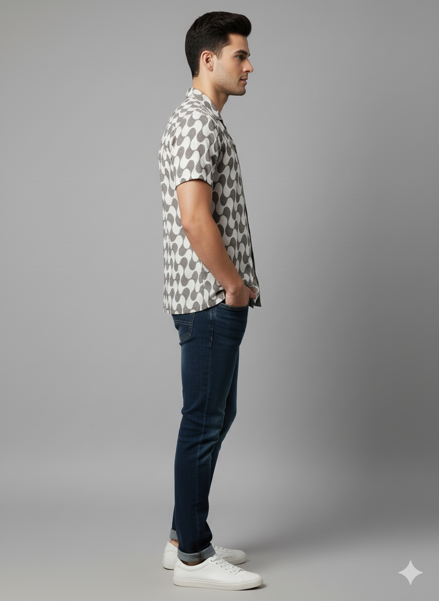 Thumbnail: Knit Shirt Fabric- Vintage