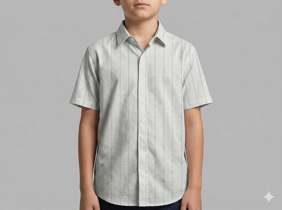 KID'S HALF SHIRT-TENSILE JACQUARD FABRIC-GSM 210