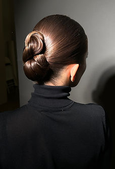 Sleek clean low bun