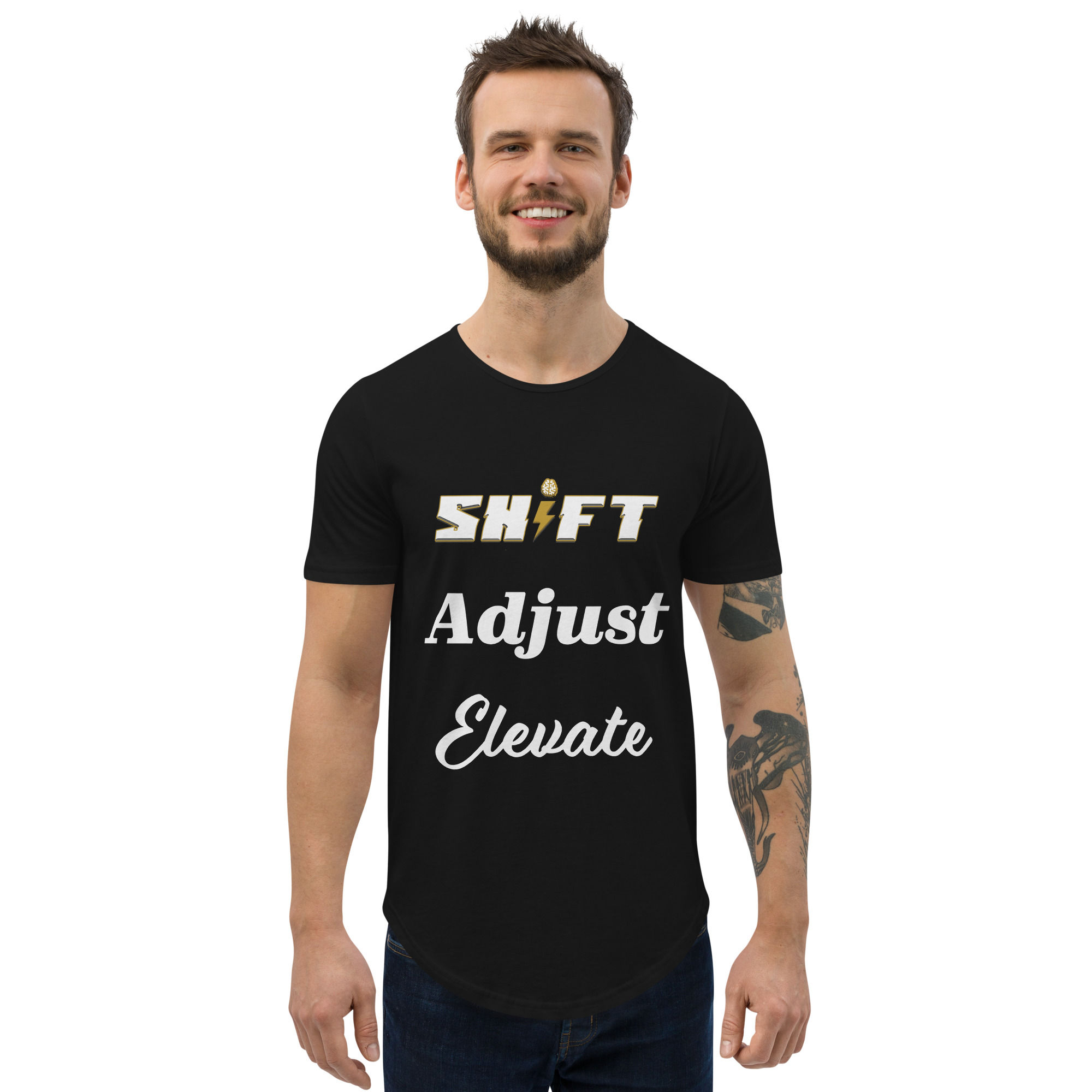 Men's Curved Hem T-Shirt - Shift/Adjust/Elevate