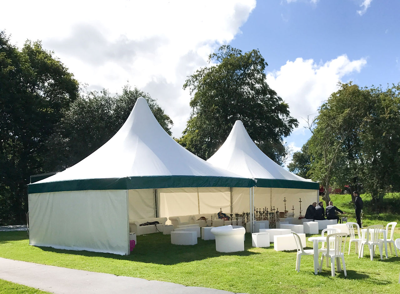Pagoda style marquee also called a Chinese hat marquee