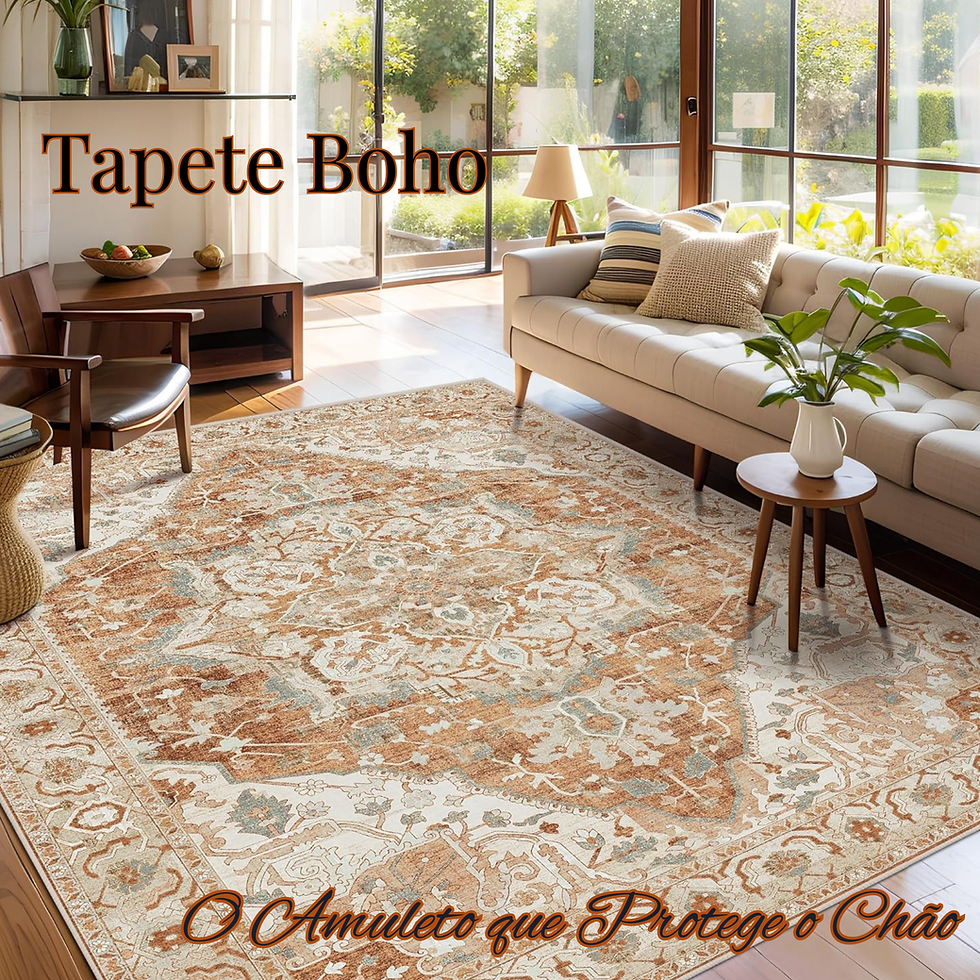 Tapete boho estilo Turquia — amuleto que protege o chão e energiza a casa