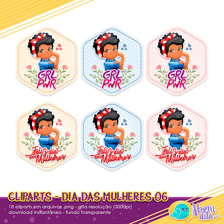 Miniatura: Dia da Mulher da A Bem Dita - Kit Digital com Cliparts