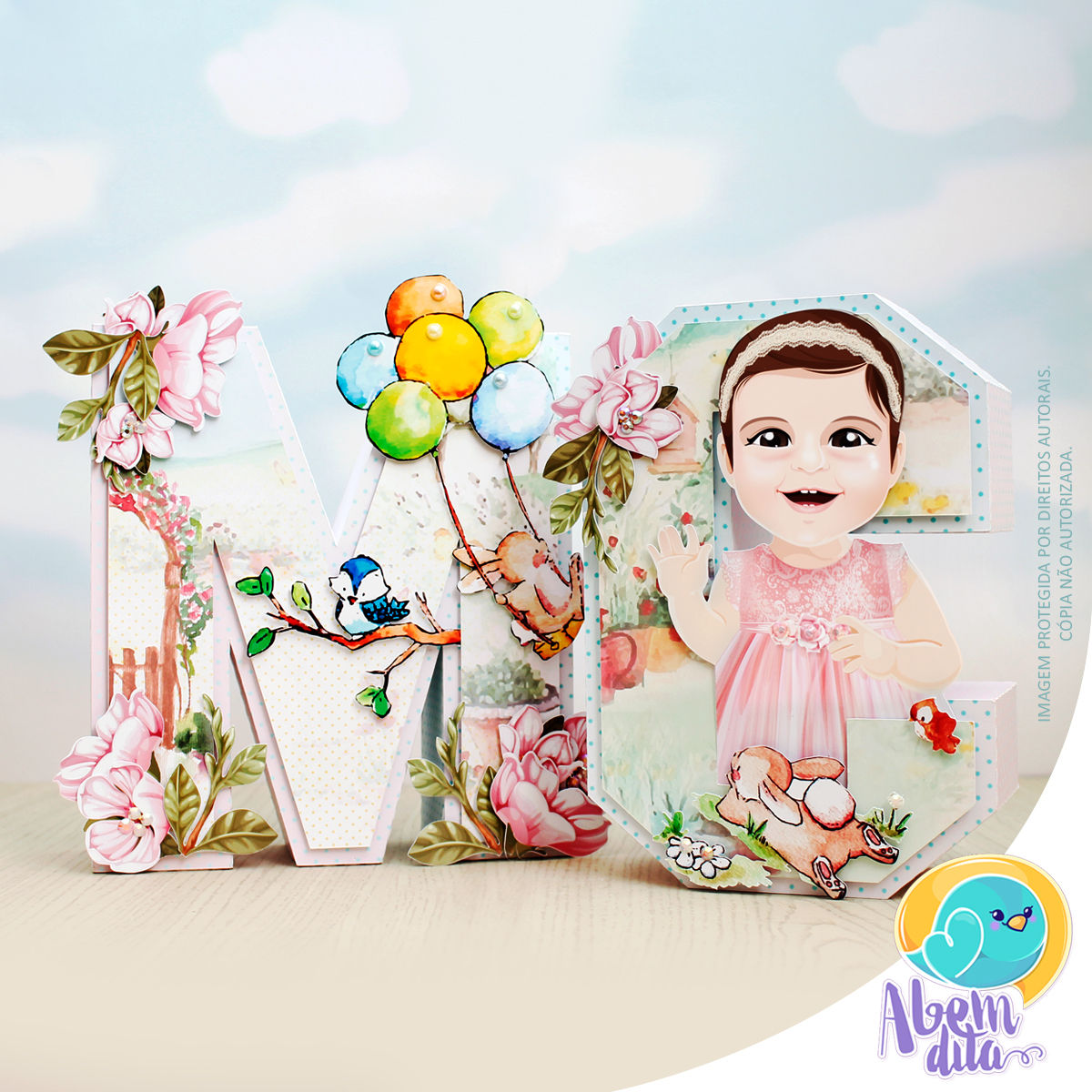 Letra 3D - Floresta Encantada - 01 unidade