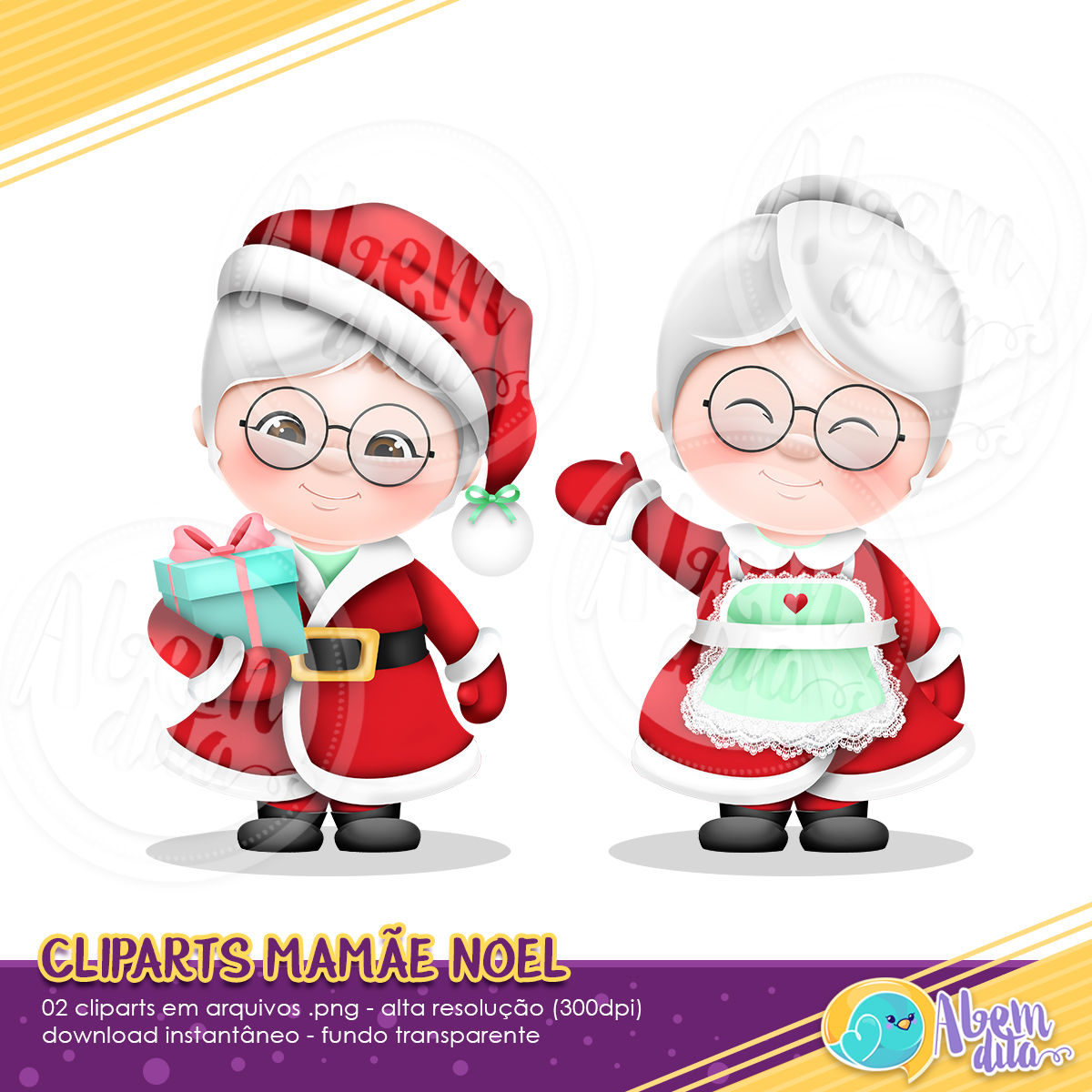Natal - Mamãe Noel - Clipart