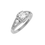 Thumbnail: 10K white gold halo ring for women. WB6020