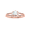 Thumbnail: 10K white gold Halo ring for women WB6017