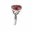 Thumbnail: Red Ruby Cubic Zirconia Oval Cut Silver Ring
