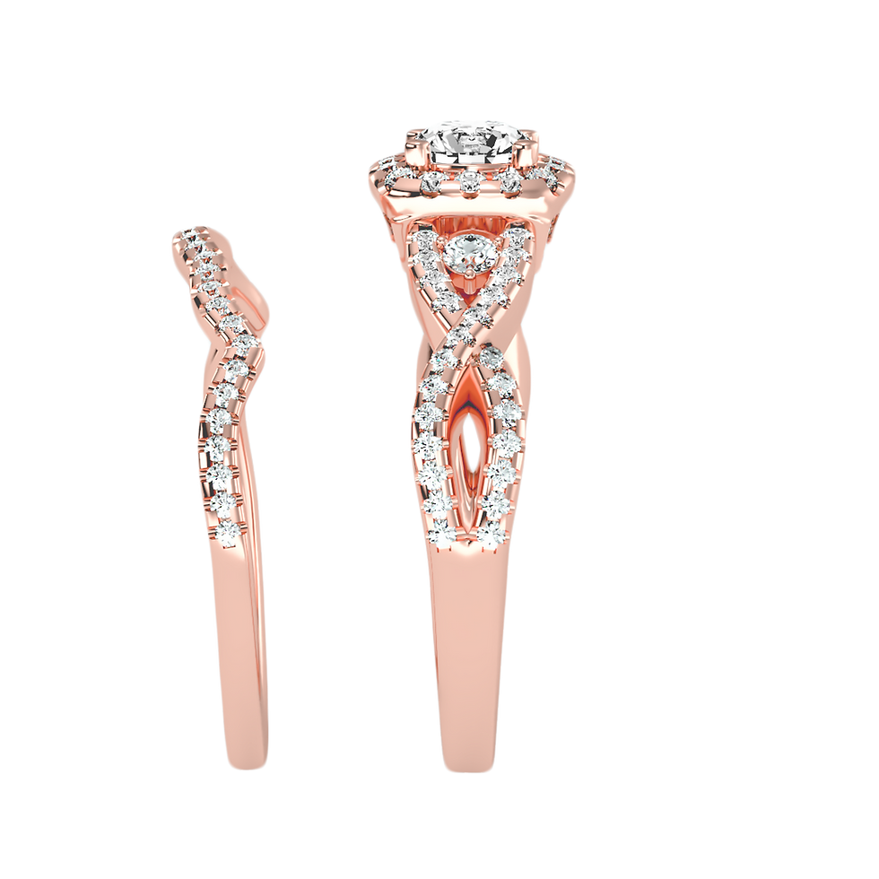Miniature : Bague Double Halo RVRD163