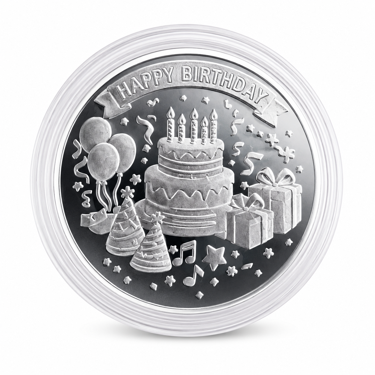 Happy Birthday Personalized 1 oz .9999 Fine Silver