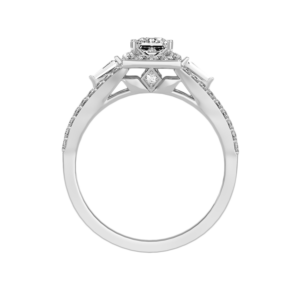 Miniature : Bague halo en or 10 carats WB5999E