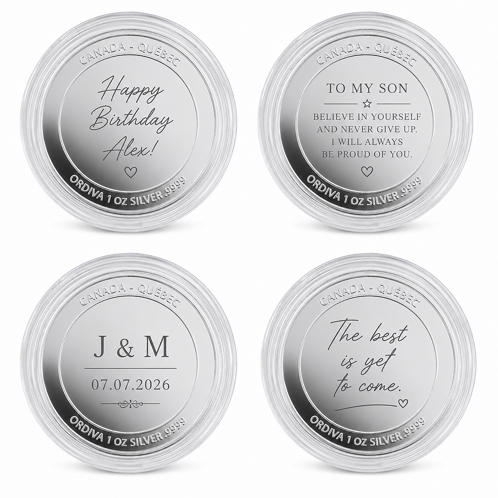 Thumbnail: Happy Birthday Personalized 1 oz .9999 Fine Silver