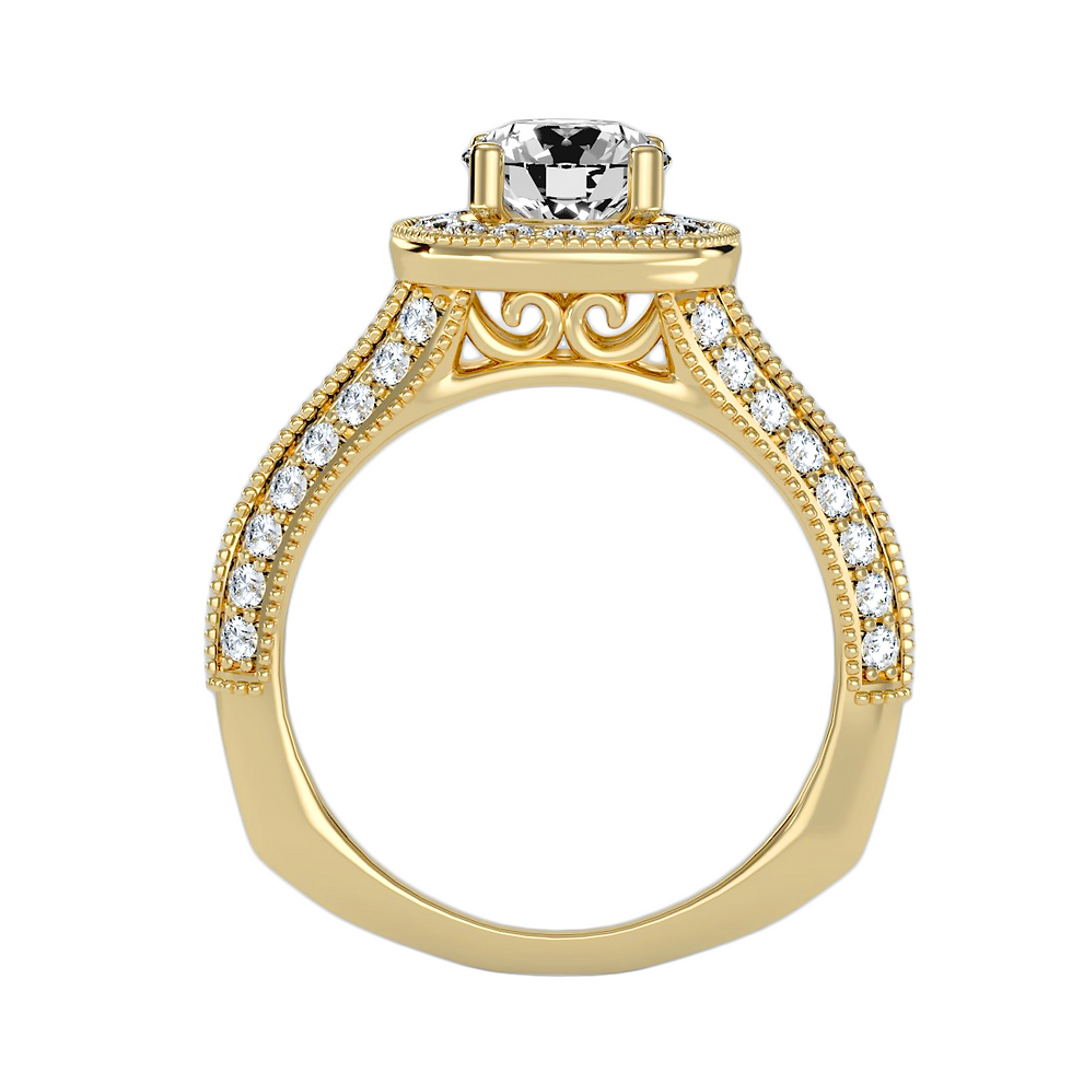Thumbnail: 10k  gold halo ring for women WB5982E