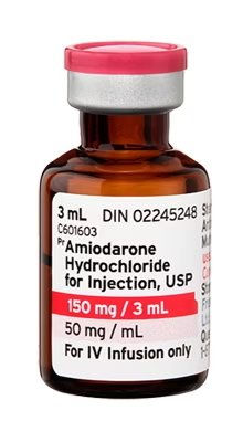 A vial of amiodarone thats commonly used in ACLS