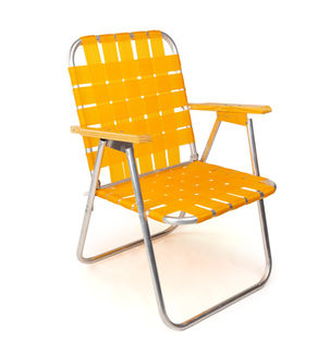 Sillón Gauchito de aluminio color amarillo