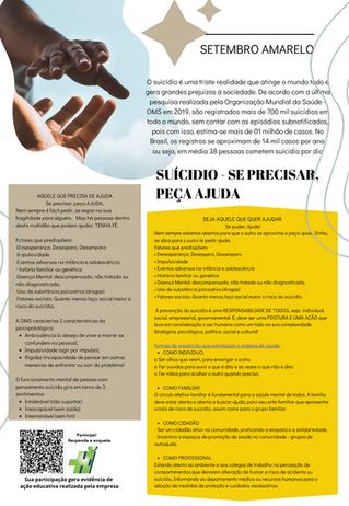 Setembro Amarelo - Se precisar, peça ajuda.