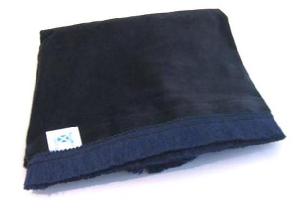 Thumbnail: Deluxe Bag Covers with Fringe – Black with Blue Fringe