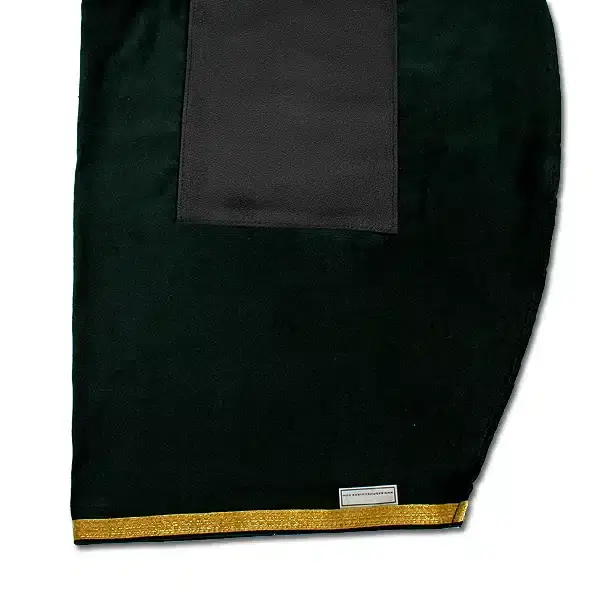 Deluxe Bag Covers with Flat Trim – Zipper & Grip Patch Green with Gold Trim