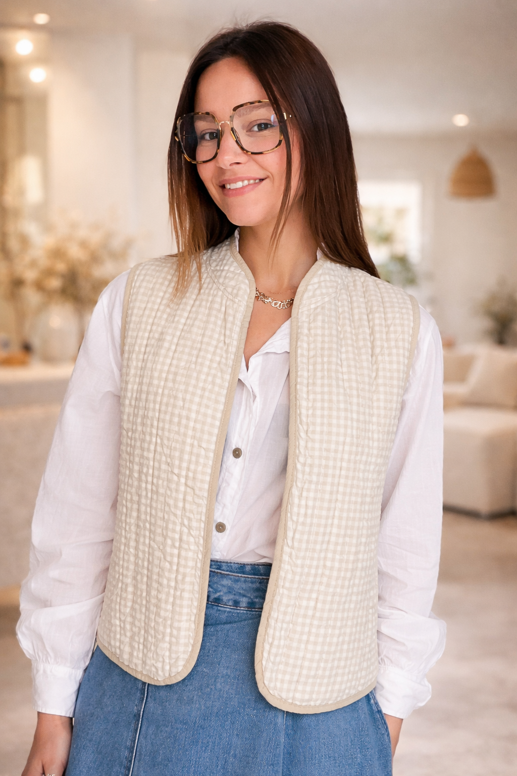 Gilet sans manches - Écru