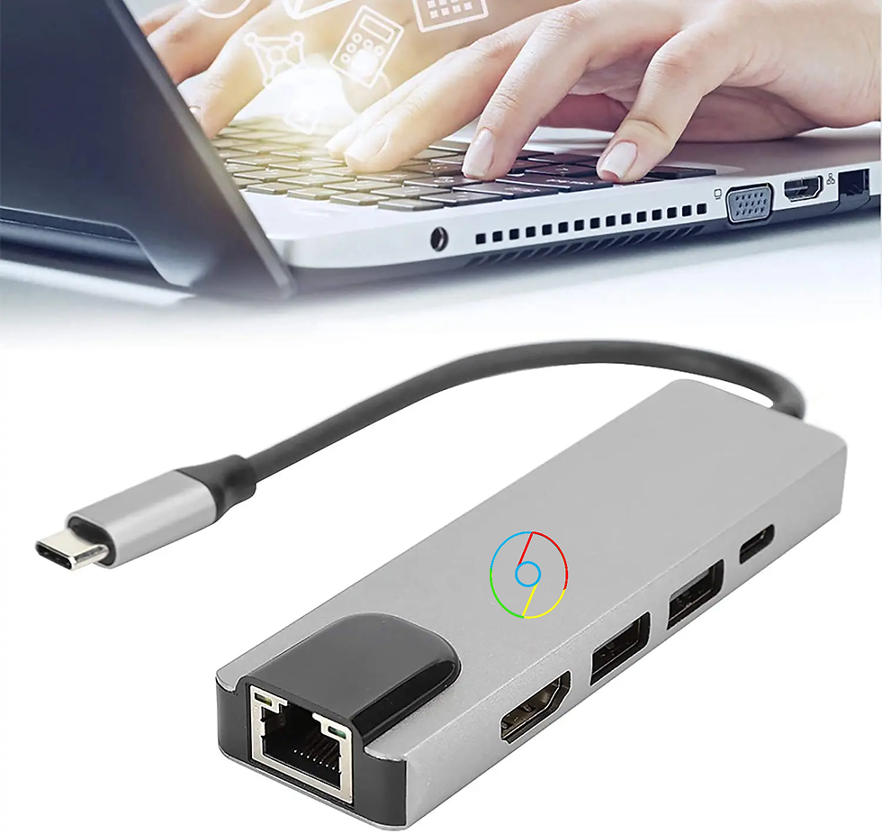 縮圖：Dock Station USB Hub Type C To 4K HDMI Adapter RJ45 Network 100M Ethernet
