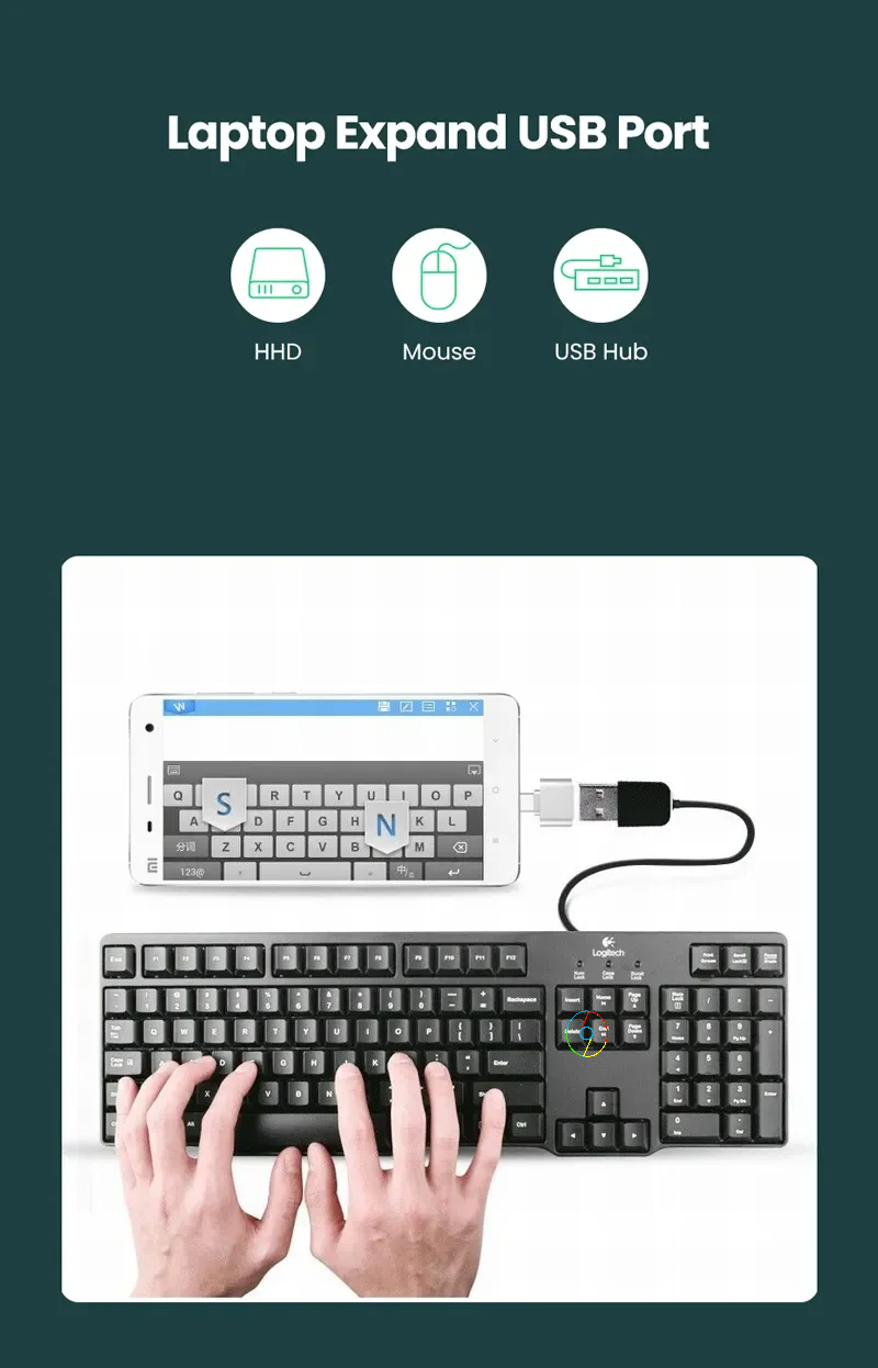 Thumbnail: Type C to USB Adapter Data Connector 3.0 USB-C 3.1 Male OTG A Female
