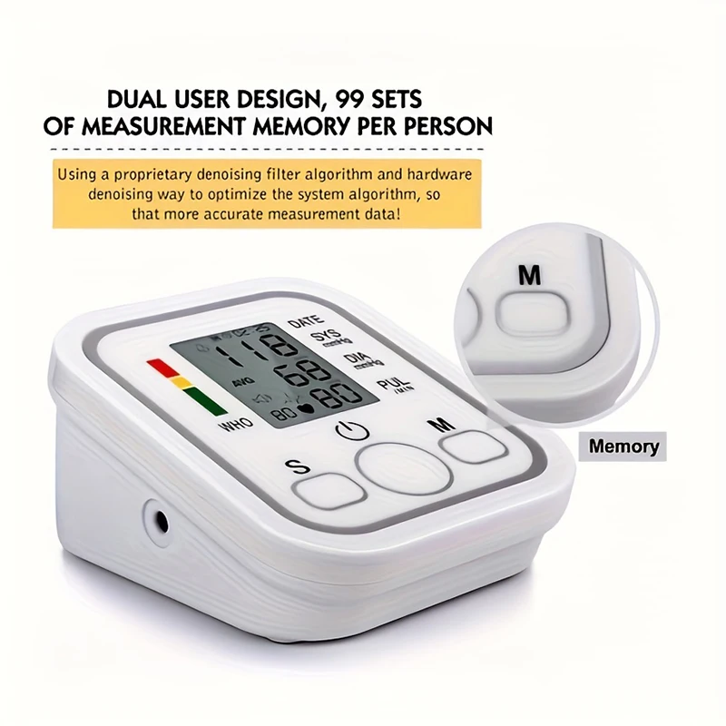 Thumbnail: Blood Pressure Monitor Upper Arm Automatic Tonometer Digital
