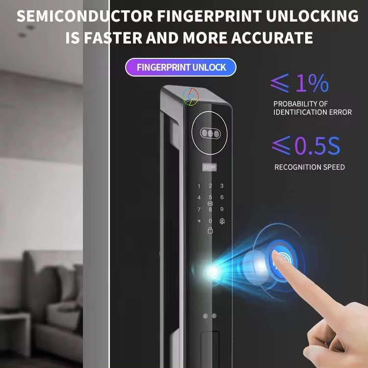 Miniatura: Eletronic Door Lock 3D Face recognition Smart Door Fingerprint Digital Wifi
