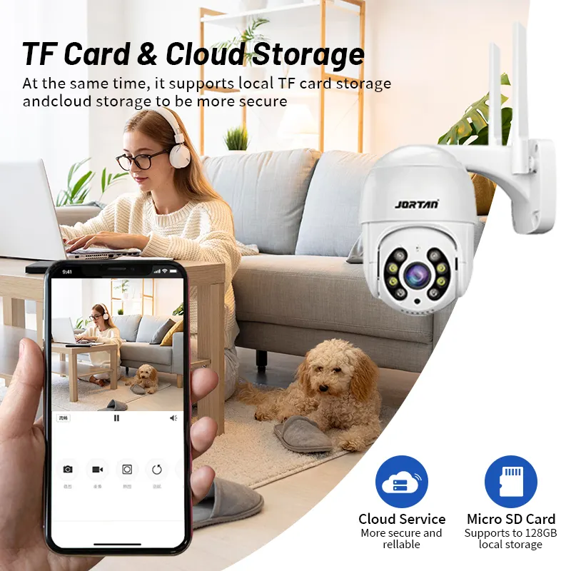 Miniatura: Jortan IP Wifi Camera Wireless kit PTZ Surveillance with 500gb HDD