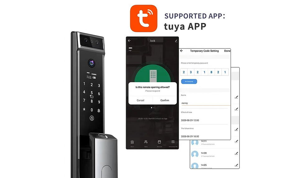 Thumbnail: Tuya Smart Door Lock 3d Face Recognition outdoor