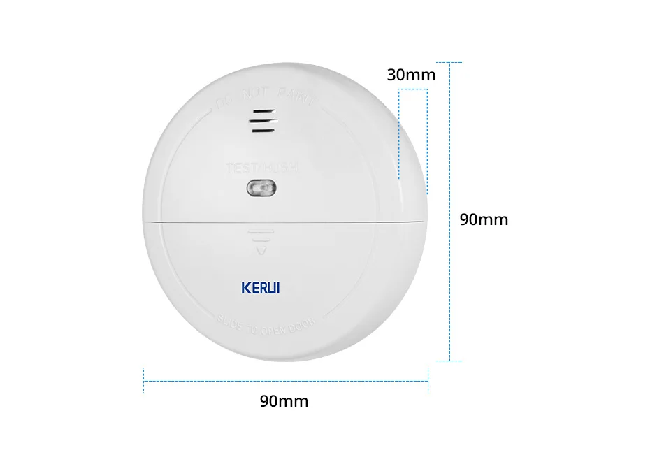 Thumbnail: KERUI 433MHZ Home Kitchen Security Wireless Fire Smoke Detector Smoke Sensor Ala